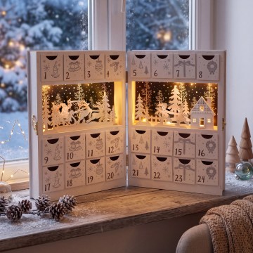 BRILAGI - LED Calendario de Adviento LED/2xAA
