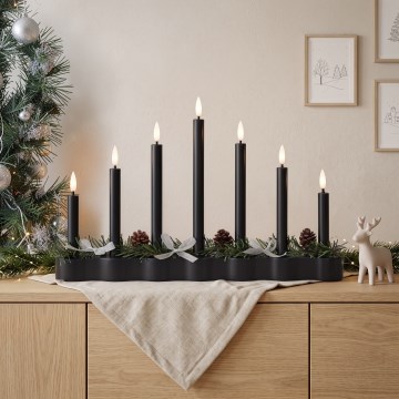 BRILAGI - LED candelero navideño 7xLED/2xAA negro