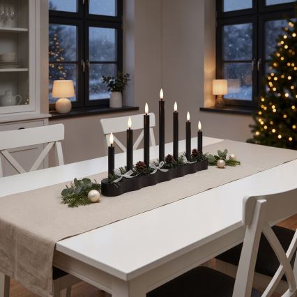 BRILAGI - LED candelero navideño 7xLED/2xAA negro