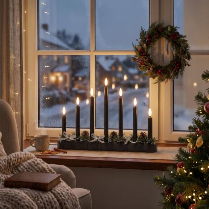 BRILAGI - LED candelero navideño 7xLED/2xAA negro