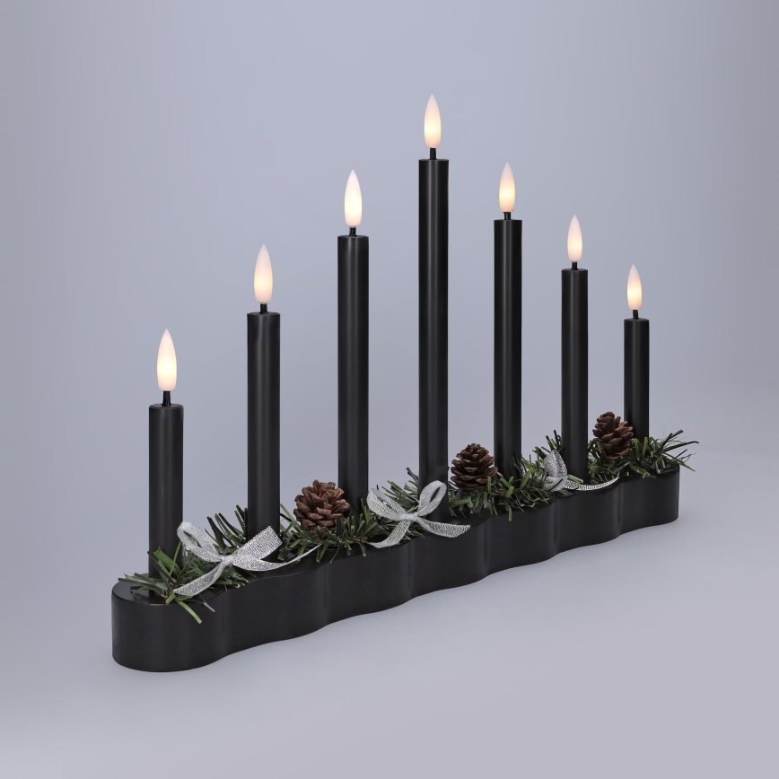 BRILAGI - LED candelero navideño 7xLED/2xAA negro