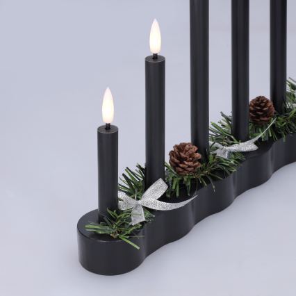 BRILAGI - LED candelero navideño 7xLED/2xAA negro