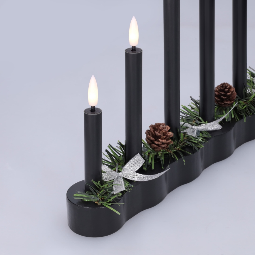 BRILAGI - LED candelero navideño 7xLED/2xAA negro