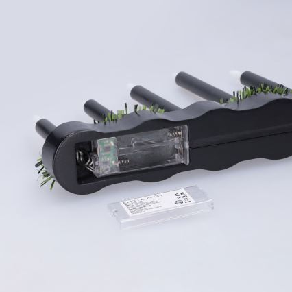 BRILAGI - LED candelero navideño 7xLED/2xAA negro