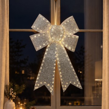 BRILAGI - LED Decoración navideña exterior LED/3,3W/230V IP44 lazo plateado