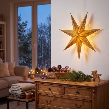 BRILAGI - LED decoración navideña LED/2xAA 60 cm estrella