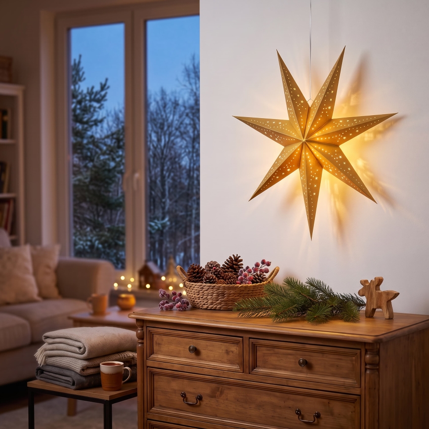 BRILAGI - LED decoración navideña LED/2xAA 60 cm estrella