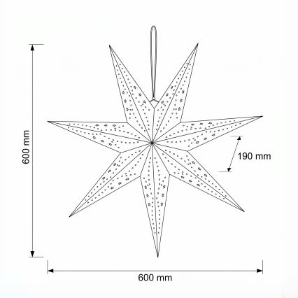 BRILAGI - LED decoración navideña LED/2xAA 60 cm estrella