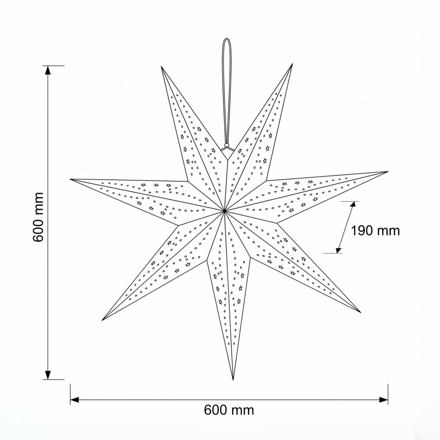 BRILAGI - LED decoración navideña LED/2xAA 60 cm estrella