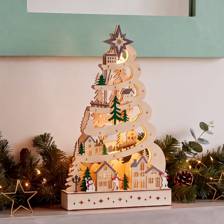 BRILAGI - LED decoración navideña LED/2xAA árbol de Navidad