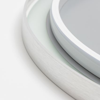 Brilagi - Espejo de baño con calefacción integrada y retroiluminación LED regulable ALU PRO LED/18W/230V, Ø 60 cm, 3000/4000/6500K, IP44, cromo mate, CRI 90