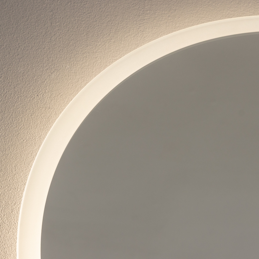 Brilagi - Espejo de baño LED BERNATE LED/19W/230V Ø 60 cm plateado IP44 CRI 90 regulable + CCT (temperatura de color ajustable)