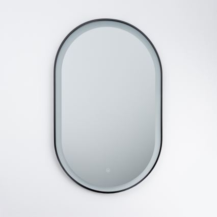 Brilagi - Espejo de baño LED CANZO LED/25W/230V 50x80 cm negro IP44 CRI 90 regulable + CCT