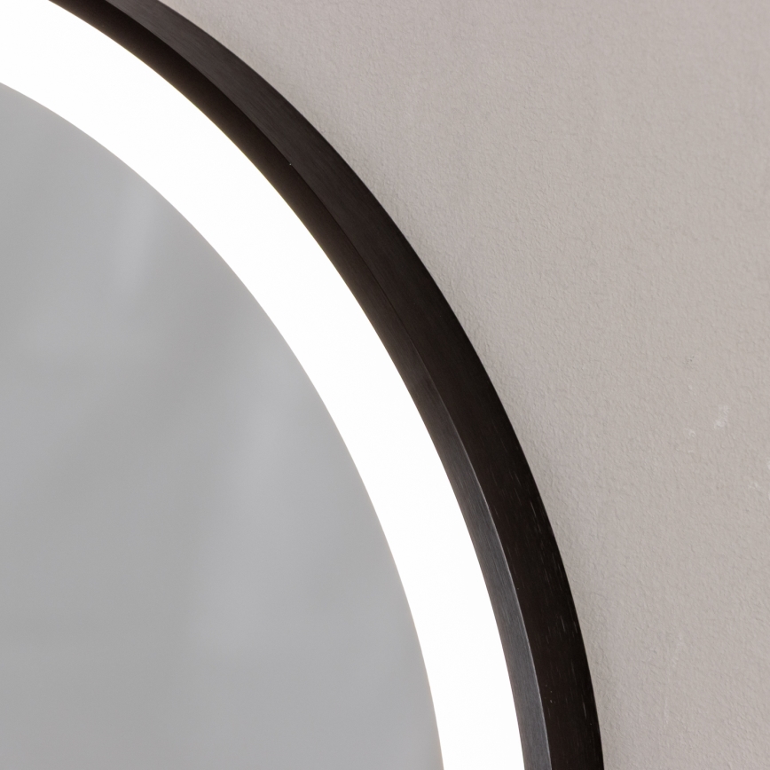Brilagi - Espejo de baño LED CANZO LED/25W/230V 50x80 cm negro IP44 CRI 90 regulable + CCT