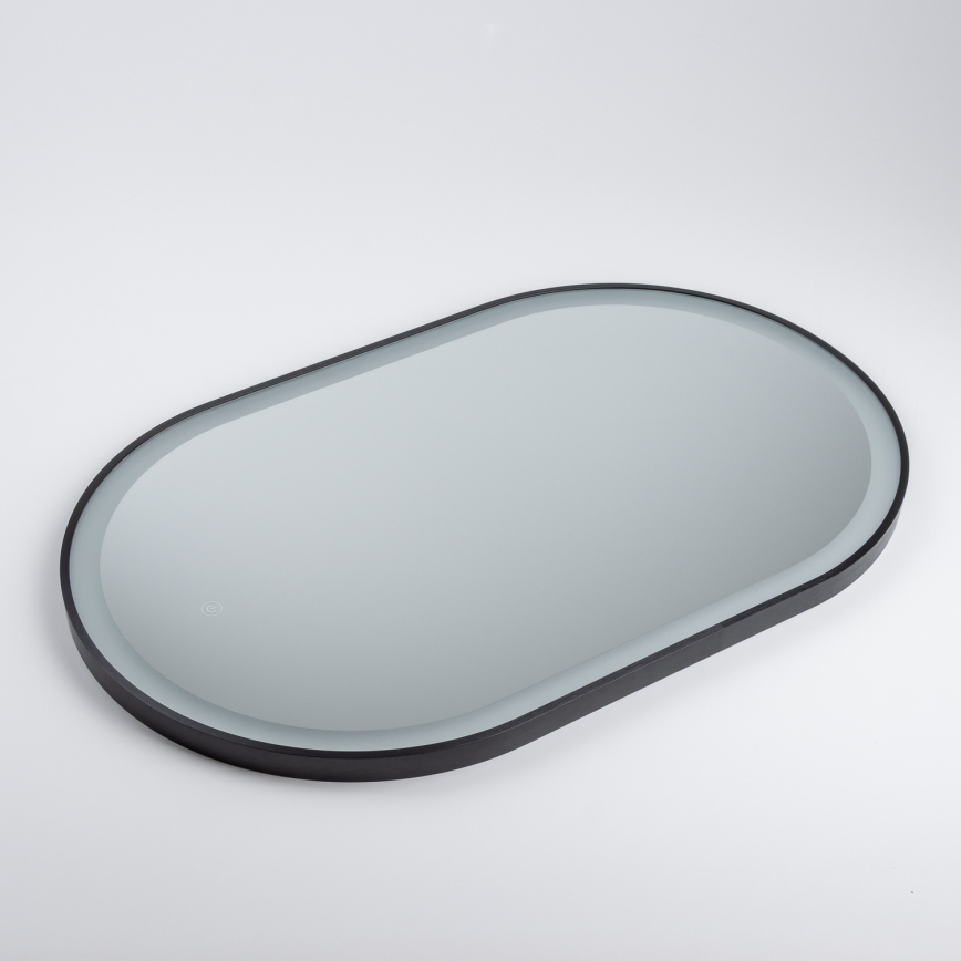 Brilagi - Espejo de baño LED CANZO LED/25W/230V 50x80 cm negro IP44 CRI 90 regulable + CCT