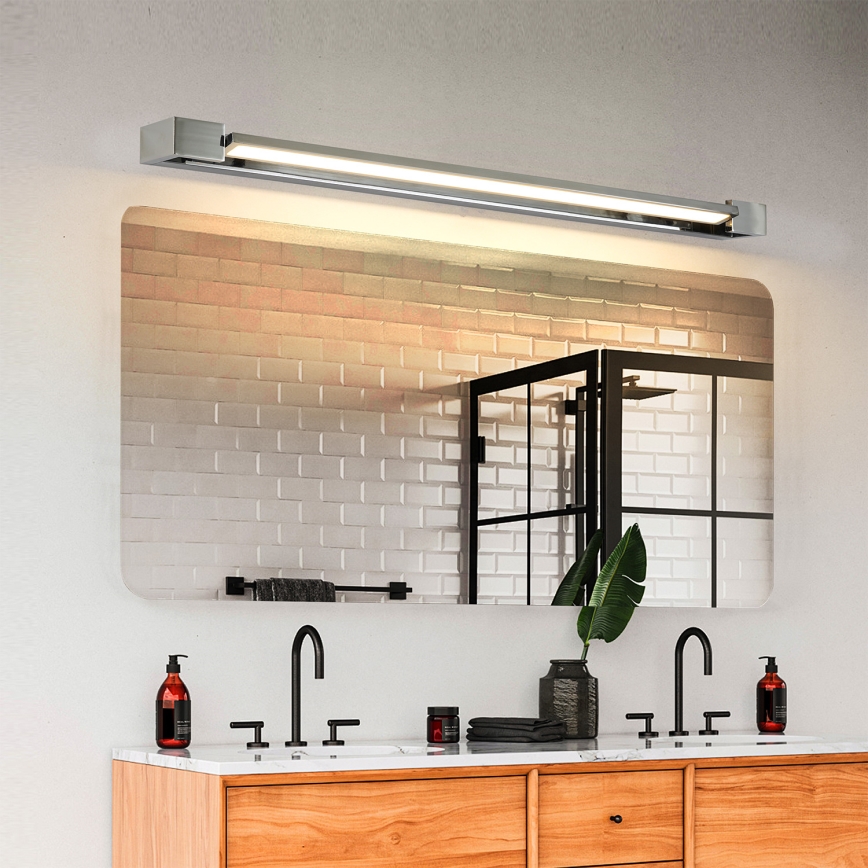Brilagi - Iluminación LED para espejo de baño AQUA LINE LED/24W/230V 90 cm IP44 cromo brillante CRI 90