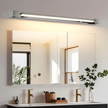 Brilagi - Iluminación LED para espejo de baño AQUA LINE LED/24W/230V 90 cm IP44 cromo brillante CRI 90