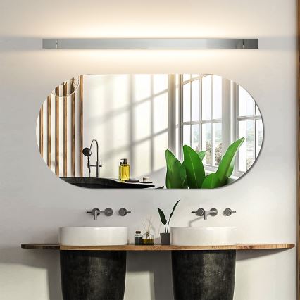 Brilagi - Iluminación LED para espejo de baño AQUA LINE LED/24W/230V 90 cm IP44 cromo brillante CRI 90