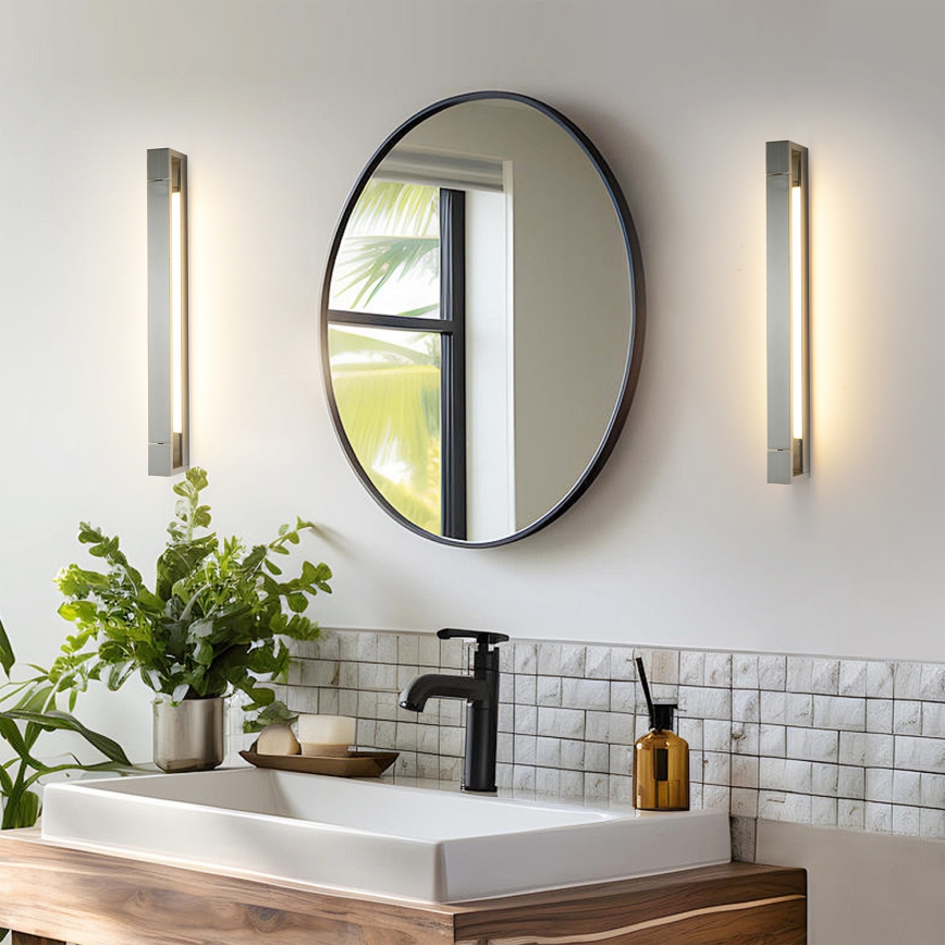 Brilagi - Luz LED para espejo de baño AQUA LINE LED/18W/230V 60 cm IP44 cromo brillante CRI 90