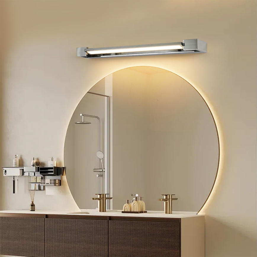 Brilagi - Luz LED para espejo de baño AQUA LINE LED/18W/230V 60 cm IP44 cromo brillante CRI 90
