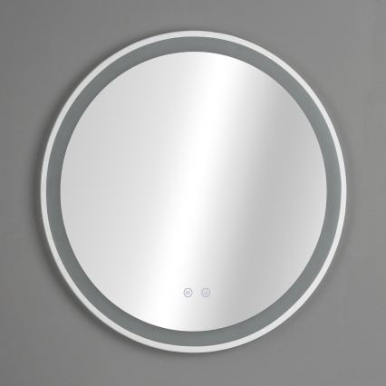 Brilagi - Espejo de baño con calefacción antivaho LED AVA ECO LED/11,5W/230V diámetro 60 cm IP44 CRI 90 regulable + CCT