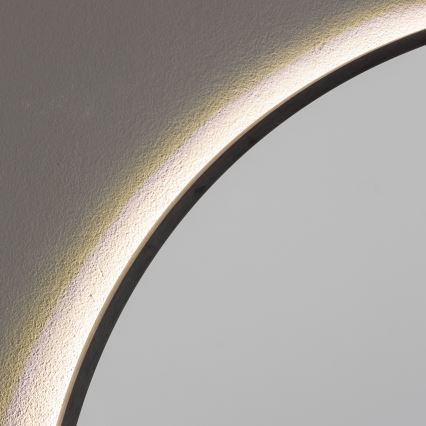 Brilagi - Espejo de baño LED NOVARA LED/19W/230V Ø 60 cm negro IP44 IRC 90 regulable + CCT