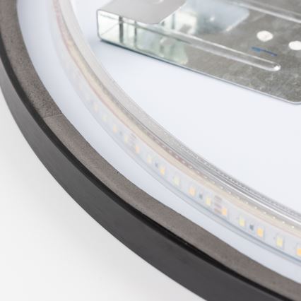 Brilagi - Espejo de baño LED NOVARA LED/19W/230V Ø 60 cm negro IP44 IRC 90 regulable + CCT