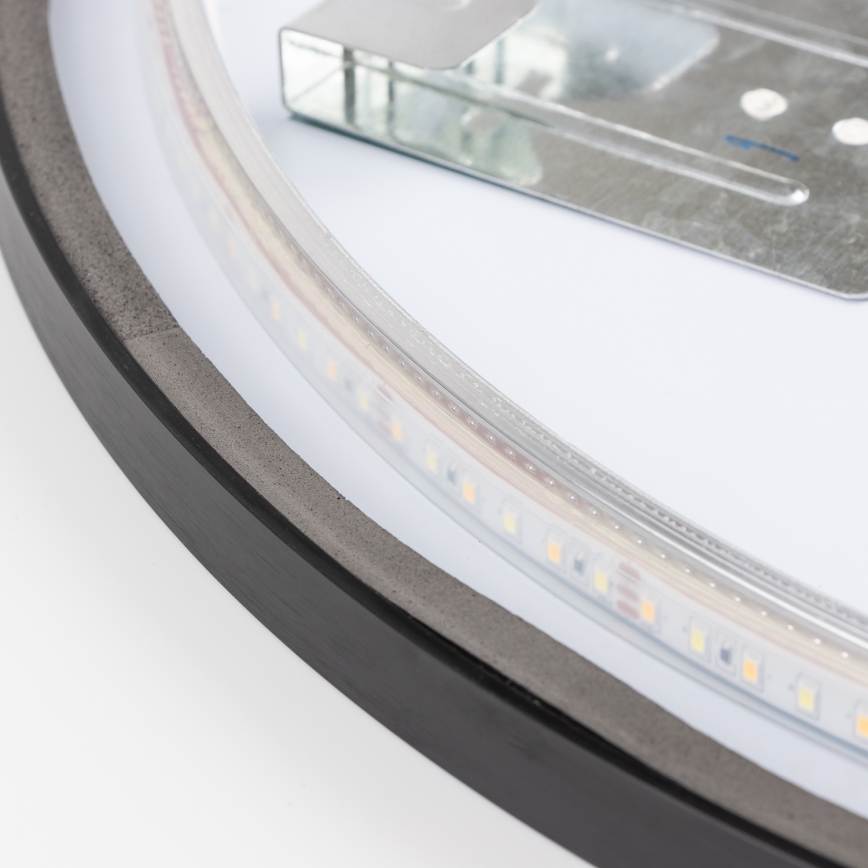 Brilagi - Espejo de baño LED NOVARA LED/19W/230V Ø 60 cm negro IP44 IRC 90 regulable + CCT