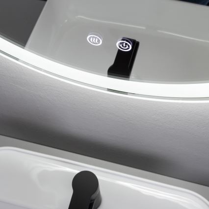 Brilagi - Espejo de baño con calefacción LED AVA PRO LED/18,5W/230V diámetro 60 cm IP44 IRC 90 regulable + CCT