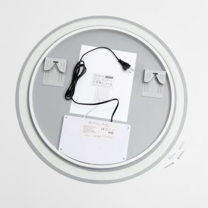 Brilagi - Espejo de baño con calefacción LED AVA PRO LED/18,5W/230V diámetro 60 cm IP44 IRC 90 regulable + CCT