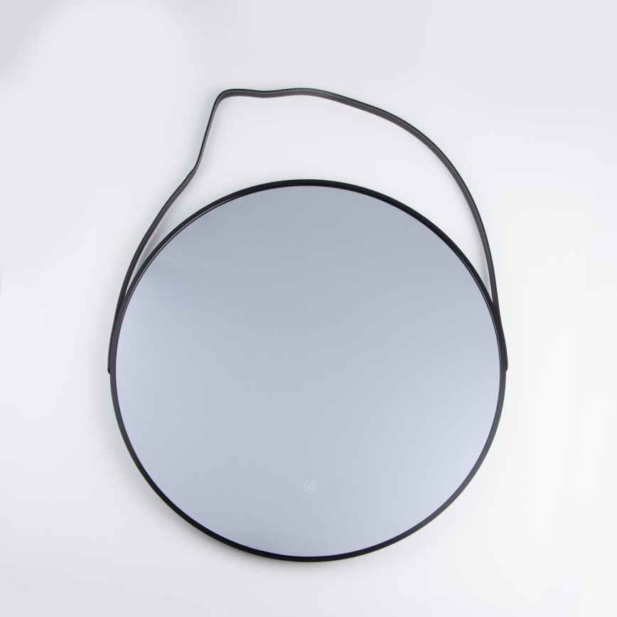 Brilagi - Espejo de baño LED VERESE LED/19W/230V Ø 60 cm negro IP44 IRC 90 regulable + CCT