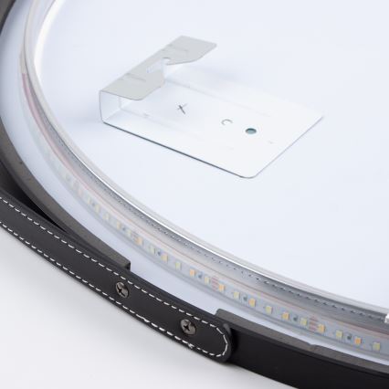 Brilagi - Espejo de baño LED VERESE LED/19W/230V Ø 60 cm negro IP44 IRC 90 regulable + CCT