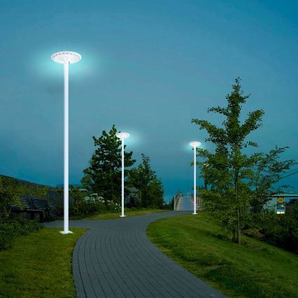 Brilagi - Farola LED exterior con poste de 3 m URBANSPARK LED/120W/230V blanca IP65