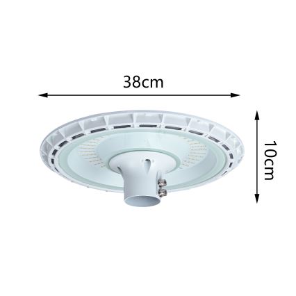Brilagi - Farola LED exterior con poste de 3 m URBANSPARK LED/120W/230V blanca IP65