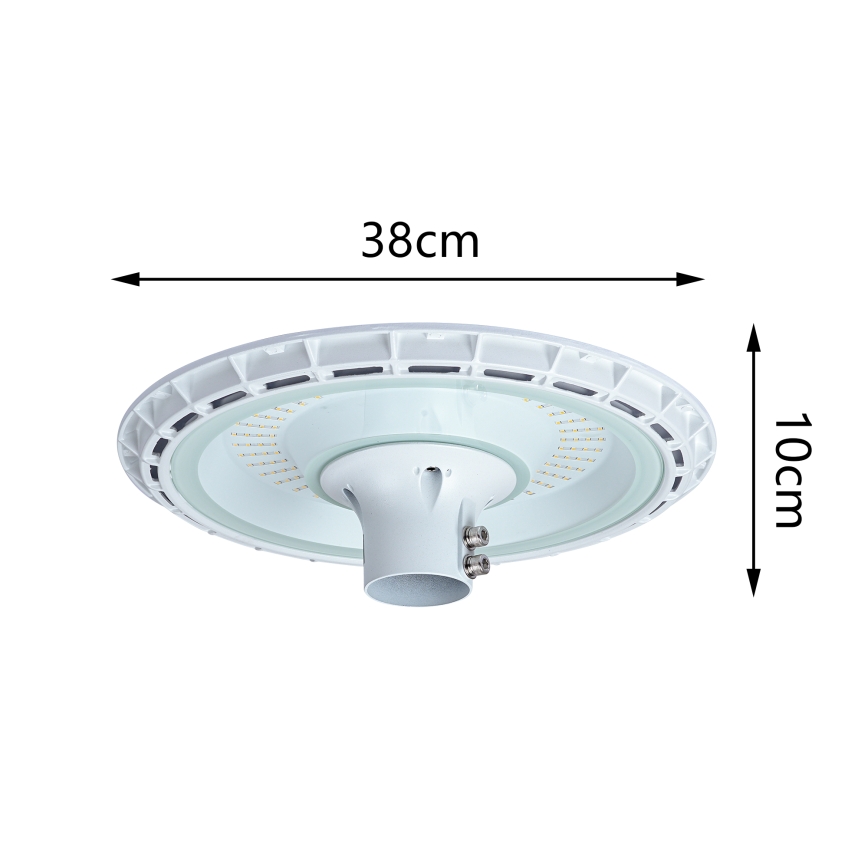 Brilagi - Farola LED exterior con poste de 3 m URBANSPARK LED/120W/230V blanca IP65