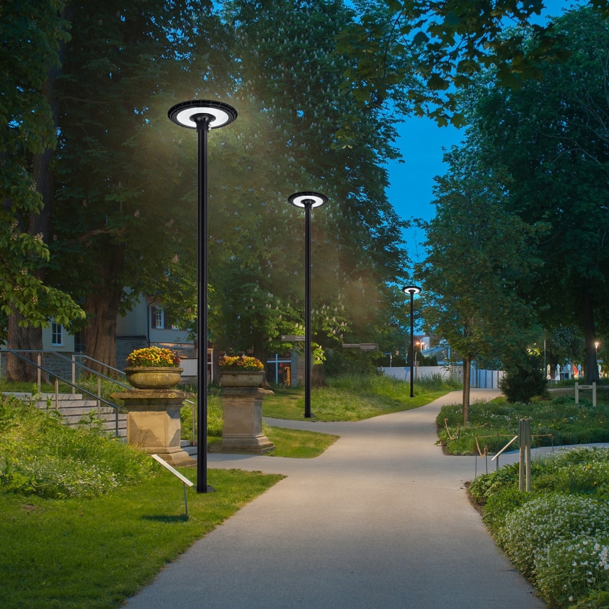 Brilagi - Lámpara LED de alumbrado público para exterior con poste de 3 m URBANSPARK LED/60W/230V, negro, IP65