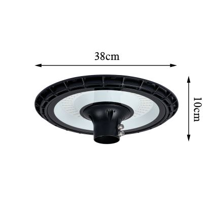 Brilagi - Lámpara LED de alumbrado público para exterior con poste de 3 m URBANSPARK LED/60W/230V, negro, IP65
