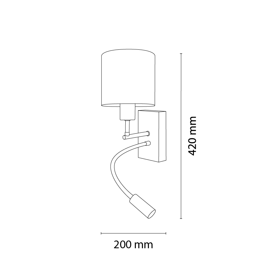BRILAGI - Lámpara LED de pared infantil flexible BOBO WOOD 1xE27/25W/230V + LED/3W roble/negro/blanco/azul/ositos