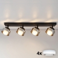 Brilagi - LED Foco AURA LUX 4xGX53/30W/230V negro/ahumado