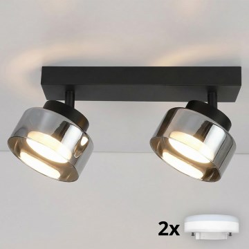 Brilagi - LED Foco orientable AURA LUX 2xGX53/30W/230V negro/ahumado