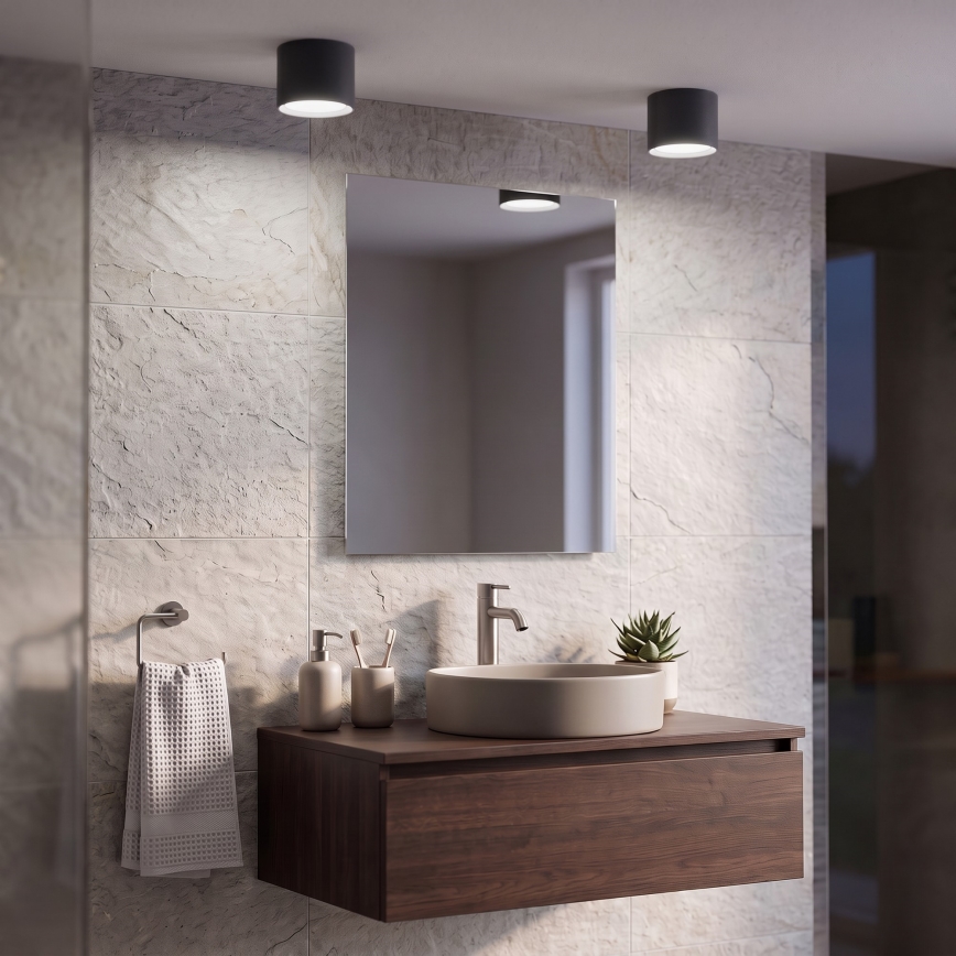 BRILAGI - LED Foco empotrable para baño SMOOTH 1xGX53/15W/230V 60x82 mm negro IP54