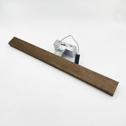 BRILAGI - Iluminación LED para espejo de baño 3 en 1 WOODY MIRROR LED/12W/230V 60 cm IP44 cromo brillante/roble nogal
