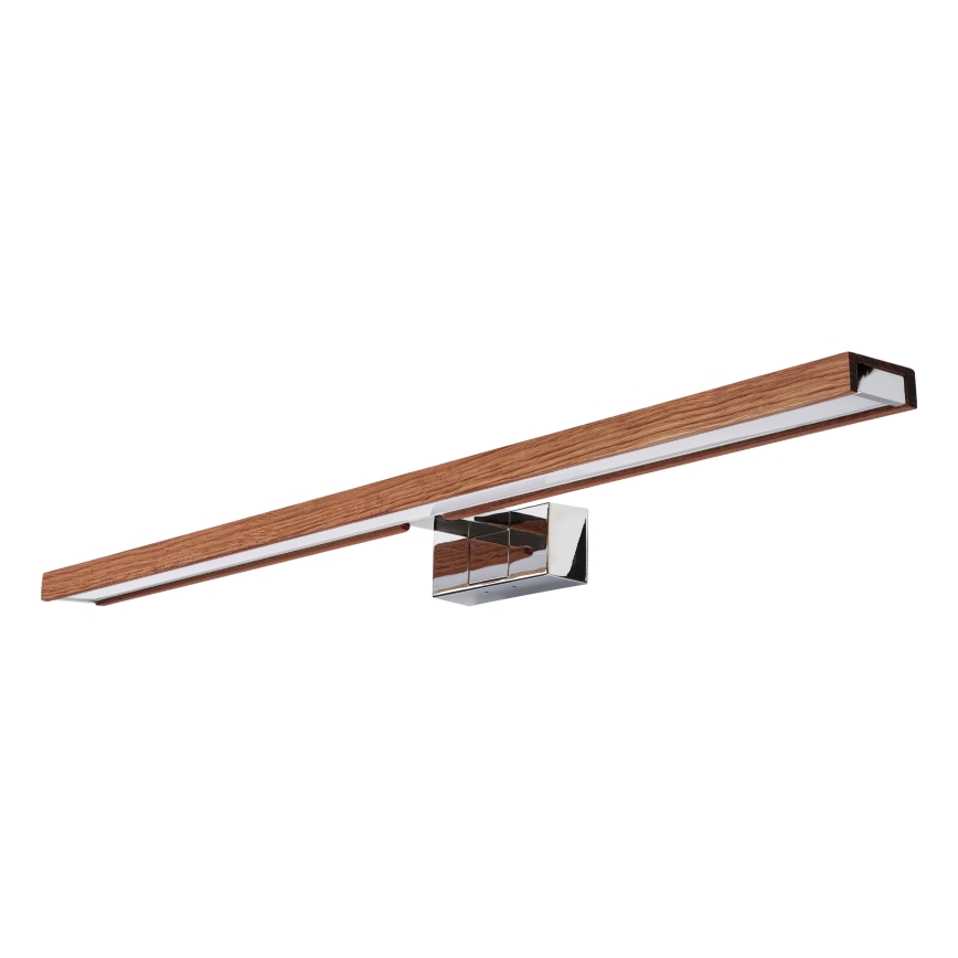 BRILAGI - Iluminación LED para espejo de baño 3 en 1 WOODY MIRROR LED/15W/230V 80 cm IP44 cromo brillante/roble cerezo