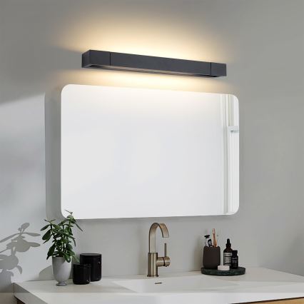 Brilagi - Iluminación LED para espejo de baño AQUA LINE LED/12W/230V 45 cm IP44 negra CRI 90