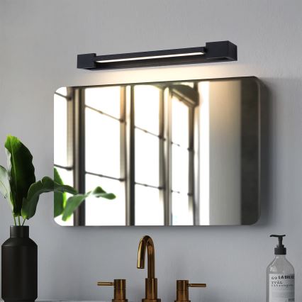 Brilagi - Iluminación LED para espejo de baño AQUA LINE LED/12W/230V 45 cm IP44 negra CRI 90