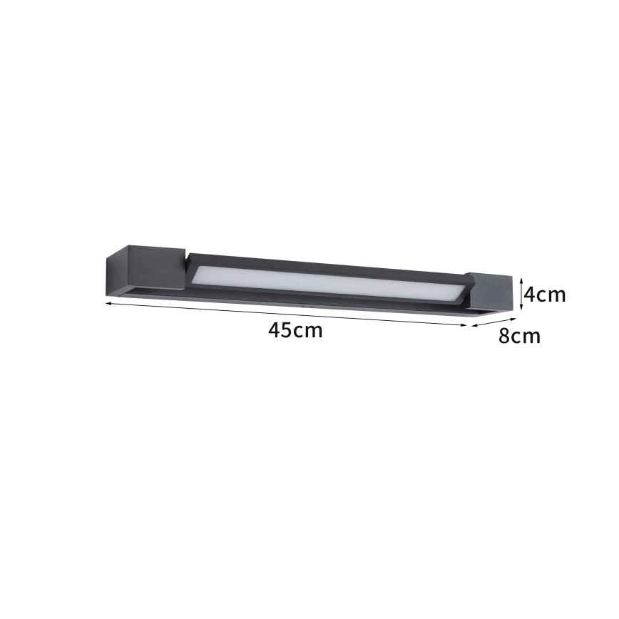 Brilagi - Iluminación LED para espejo de baño AQUA LINE LED/12W/230V 45 cm IP44 negra CRI 90
