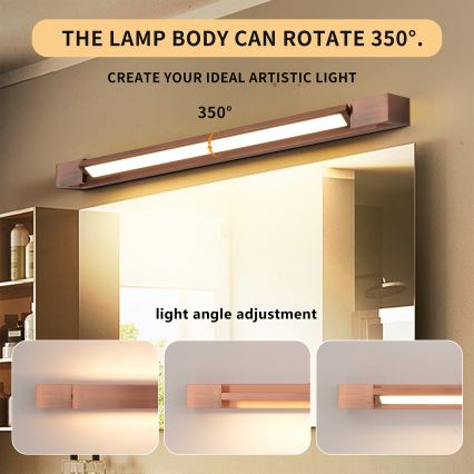 Brilagi - Iluminación LED para espejo de baño AQUA LINE LED/18W/230V 60 cm IP44 bronce CRI 90