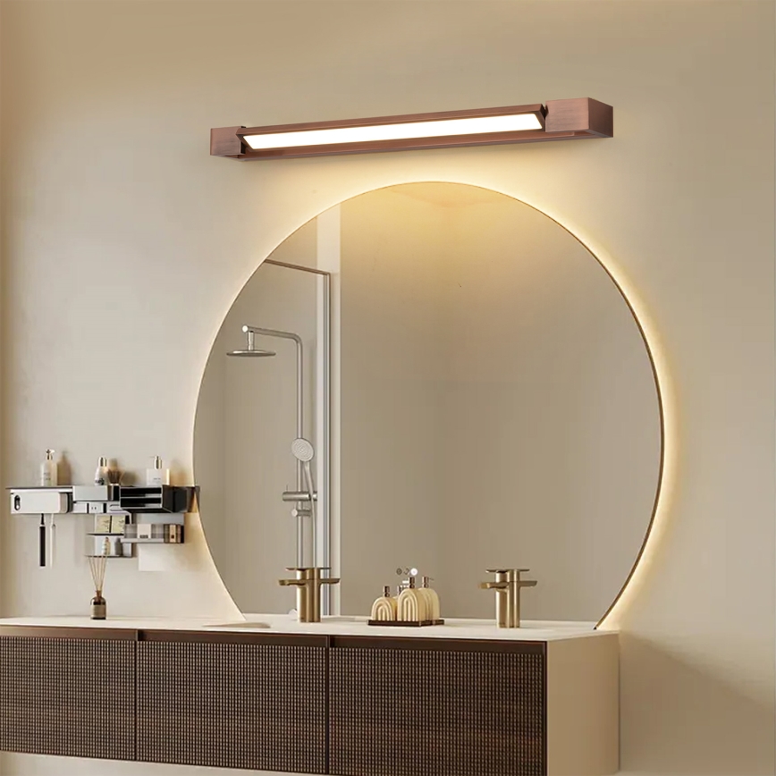 Brilagi - Iluminación LED para espejo de baño AQUA LINE LED/18W/230V 60 cm IP44 bronce CRI 90