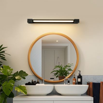 Brilagi - Iluminación LED para espejo de baño AQUA LINE LED/18W/230V 60 cm IP44 negro CRI 90