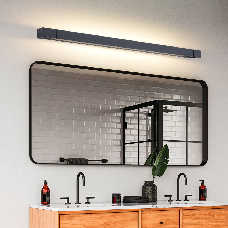 Brilagi - Iluminación LED para espejo de baño AQUA LINE LED/24W/230V 90 cm IP44 negro CRI 90